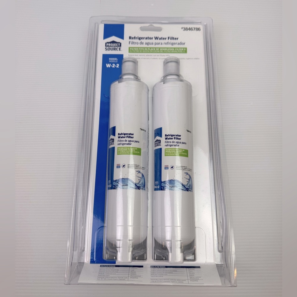 2-Pack Project Source Model: W-2-2 Refrigerator Water Filter #3846786